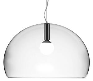 Lampada a sospensione Kartell, Big FL/Y, dimmerabile, Trasparente, Soggiorno, Plastica, Design
