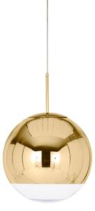 Lampada a sospensione Tom Dixon, Mirror Ball, dimmerabile, Dorato / Ottone, Soggiorno, Plastica, Design