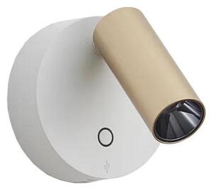 Ideal Lux - Faretto da parete LED dimmerabile ELF LED/3W/230V CRI 95 oro/bianco