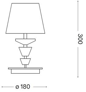Ideal Lux - Lampada da tavolo in cristallo PEGASO 1xE14/28W/230V dorata