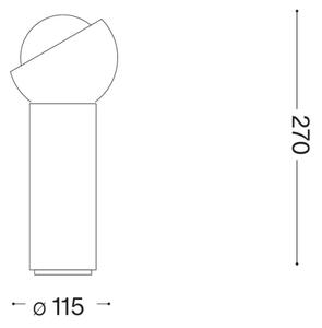 Ideal Lux - Lampada da tavolo LED BLOOM 1xG9/3W/230V oro/beige fumé