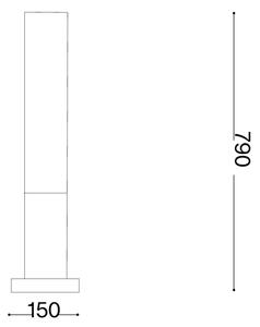 Ideal Lux - Lampada da esterno EDO OUTDOOR 1xGX53/15W/230V 79 cm IP65 marrone