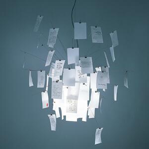 Lampada a sospensione Ingo Maurer, Zettel'z 6, dimmerabile, Bianco, Soggiorno, Carta / Cartone, Design