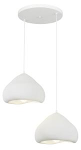Brilagi - Lampadario a sospensione con cavo WABI SABI 2xE27/40W/230V diam. 45 cm bianco