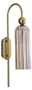 Applique PIEGA 1xE14/40W/230V ottone/beige fumé