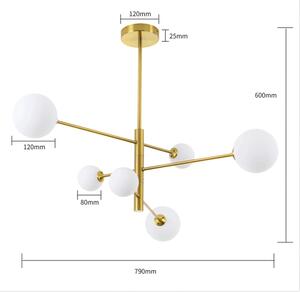 Lampadario a stelo DORADO 6xG9/40W/230V, finitura dorata