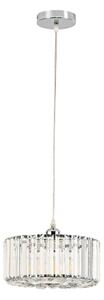 Lampadario a sospensione con cavo VETRO 1xE27/60W/230V cromo lucido