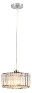 Lampadario a sospensione con cavo VETRO 1xE27/60W/230V cromo lucido