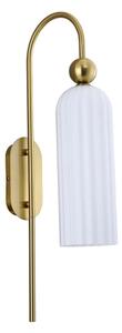 Lampada da parete PIEGA 1xE14/40W/230V ottone/bianco