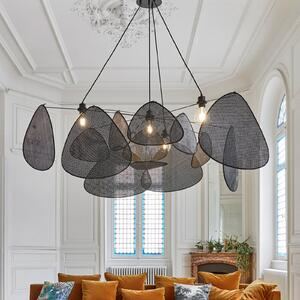 Lampada a sospensione MARKET SET, Screen, dimmerabile, Nero, Soggiorno, Legno, Design