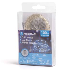 Aigostar - Catena luminosa LED da esterno 100xLED/8 modalità 10,3m IP44 bianco freddo