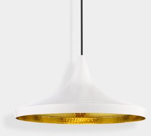 Lampada a sospensione Tom Dixon, Beat, dimmerabile, Bianco, Soggiorno, Ottone, Design