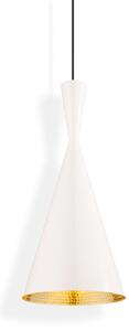 Lampada a sospensione Tom Dixon, Beat, dimmerabile, Bianco, Soggiorno, Ottone, Design