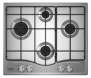 Hotpoint Ariston Piano Cottura 4 Fuochi a Gas Larghezza 60 cm in Acciaio Inox colore Inox - PCN 643N IX/HA