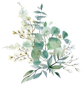 Fotografia Watercolor winter bouquet Fall floral eucalyptus, Anna Tkachenko