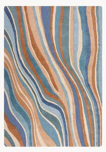 Tappeto in lana fatto a mano con motivo in rilievo Abstract Flow