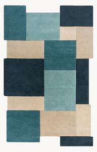 Tappeto in lana a pelo corto fatto a mano Collage