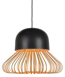 Lampada a sospensione Forestier, Anemos, dimmerabile, Nero, Soggiorno, Bambù, Design