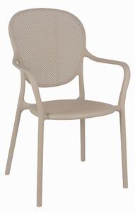 VERANO Beige - MODERNA SEDIA DA CUCINA GIARDINO BAR (IMPILABILE)