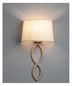 SIDRA LAMPADA DA PARETE IN METALLO ORO CON PARALUME IN TESSUTO BEIGE LAMPADINA E27