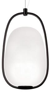 Lampada a sospensione kdln, Lannà, dimmerabile, Nero, Soggiorno, Vetro, Design