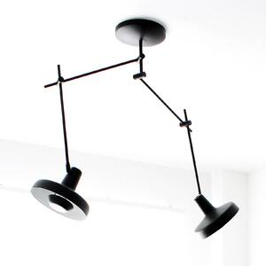 Plafoniera GRUPA, Arigato, dimmerabile, Nero, Studio / Ufficio, Metallo