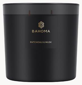 Candela profumata fatta a mano a tre stoppini Patchouli & Musk (patchouli, muschio, fiori d'arancio e legno di cedro)