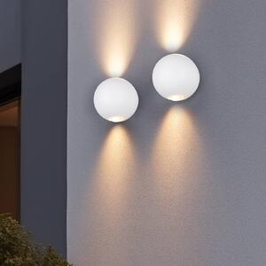 Trio Lighting Applique da esterno a LED Avisio, bianco opaco, a 2 luci, semicircolare