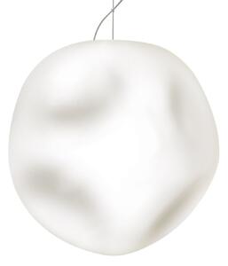 Lampada a sospensione Foscarini, Hoba Grande, dimmerabile, Bianco, Soggiorno, Vetro, Design