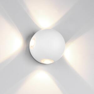 Trio Lighting Applique da esterno a LED Avisio, bianco opaco, a 4 luci, semicircolare