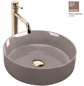 Lavabo da appoggio Rea Sami Beige Shiny