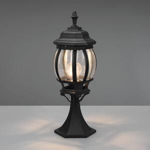 Trio Lighting Lampioncino Elvo, nero opaco, altezza 49 cm, alluminio