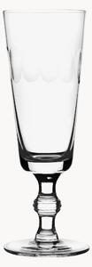 Set di 4 flute da champagne in cristallo soffiato Lens