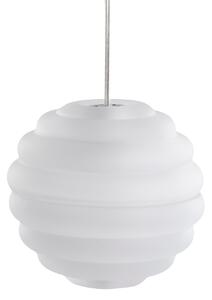 Lampada a sospensione Tom Dixon, Press Sphere, dimmerabile, Bianco, Soggiorno, Vetro, Design