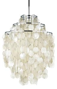 Lampada a sospensione Verpan, Fun 1DM, dimmerabile, Bianco, Soggiorno, Pietra, Design