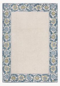 Tappeto in lana a pelo corto fatto a mano Myla Floral Frame