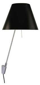 Costanza Applique da Parete con Dimmer Alu/Liquorice Black