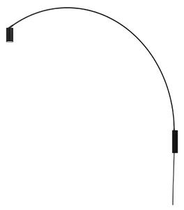 Applique da parete Nemo Lighting, dimmerabile, Nero, Soggiorno, Alluminio