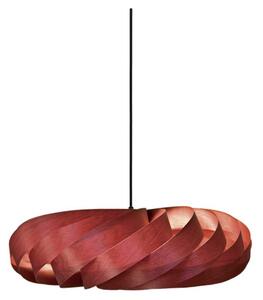 Lampada a sospensione Tom Rossau, Rosso, Soggiorno, Legno
