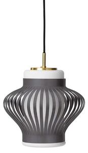 Lampada a sospensione Warm Nordic, Opal Lamella, dimmerabile, Grigio, Sala da pranzo, Metallo, Vintage