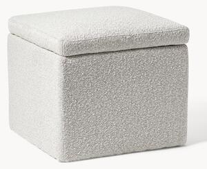 Pouf contenitore in tessuto bouclé Winou