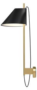 Applique da parete Louis Poulsen, Yuh Brass, dimmerabile, Nero, Soggiorno, Metallo, Design