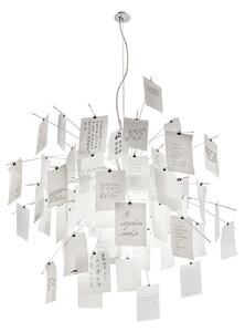 Lampada a sospensione Ingo Maurer, Zettel'z 5, dimmerabile, Bianco, Soggiorno, Carta / Cartone, Design