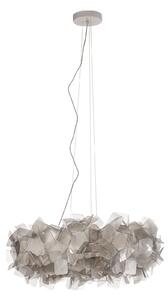 Lampada a sospensione Slamp, Clizia, dimmerabile, Grigio, Soggiorno, Plastica, Design