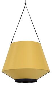 Lampada a sospensione Forestier, Carrie S, dimmerabile, Giallo, Soggiorno, Tessuto / Tessile, Design