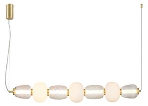 Lampada a sospensione LOOM DESIGN, Pearl 7, dimmerabile, Dorato / Ottone, Soggiorno, Vetro, Moderno