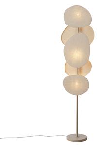 Lampada da terra Japandi beige a 3 luci - Organica