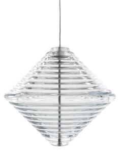 Lampada a sospensione Tom Dixon, Press Cone, dimmerabile, Trasparente, Soggiorno, Vetro, Design