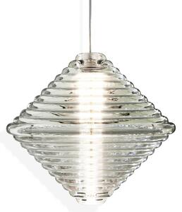 Lampada a sospensione Tom Dixon, Press Cone, dimmerabile, Trasparente, Soggiorno, Vetro, Design
