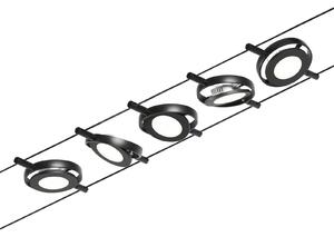 Plafoniera Paulmann, Wire RoundMac, Nero, Corridoio, Metallo, Moderno